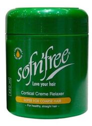 Sofn'free Cortical Relaxer Hair Cream Super for Course Curly Hair, 450ml