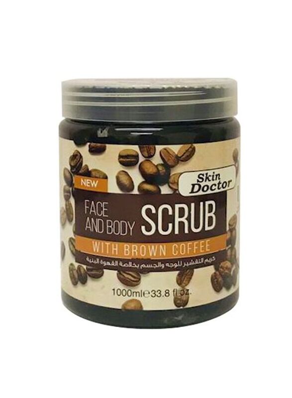 Skin Doctor Face and Body Scrub with Brown Coffee, 33.8oz