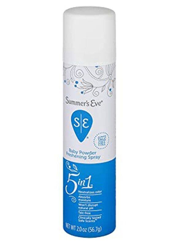 

Summer's Eve 5-in-1 Baby Powder Feminine Deodorant Spray, 2oz