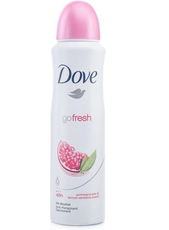 Dove Go Fresh Pomegranate & Lemon Verbena Deodorant Spray, 150ml, 6 Pieces