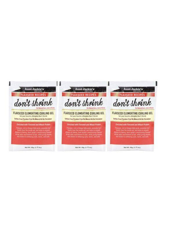 

Aunt Jackie's Don't Shrink Flaxseed Elongating Curling Gel for Curly Hair, 50gm, 3 Piece