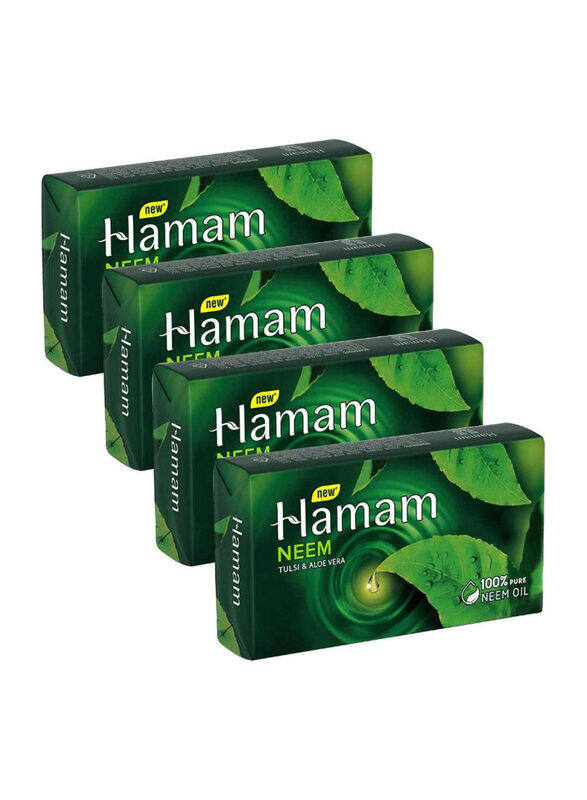 

Hamam Tulshi and Aloe Vera Soap, 4 x 50gm