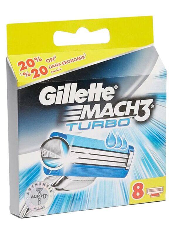 

Gillette Mach 3 Turbo Cartridge Set, Multicolour, 8 Pieces