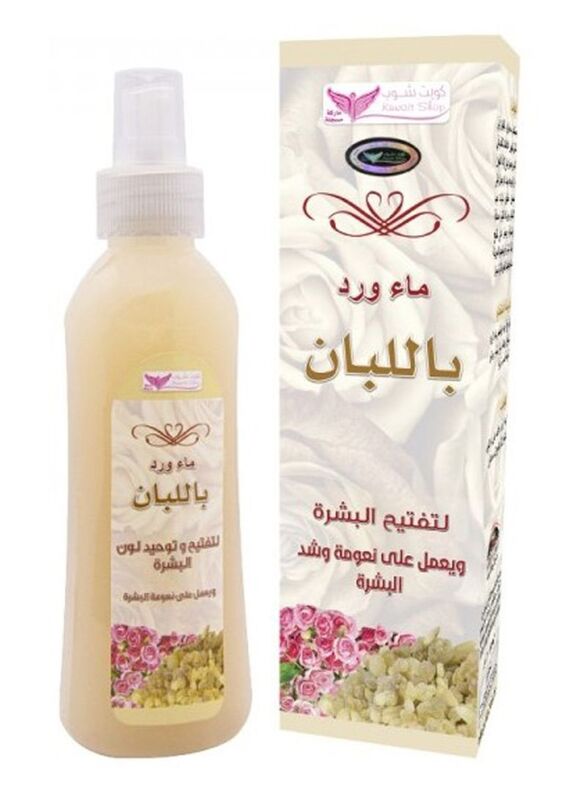 Kuwait Shop Rose Water with Frankincense for Lightening Skin, 200ml