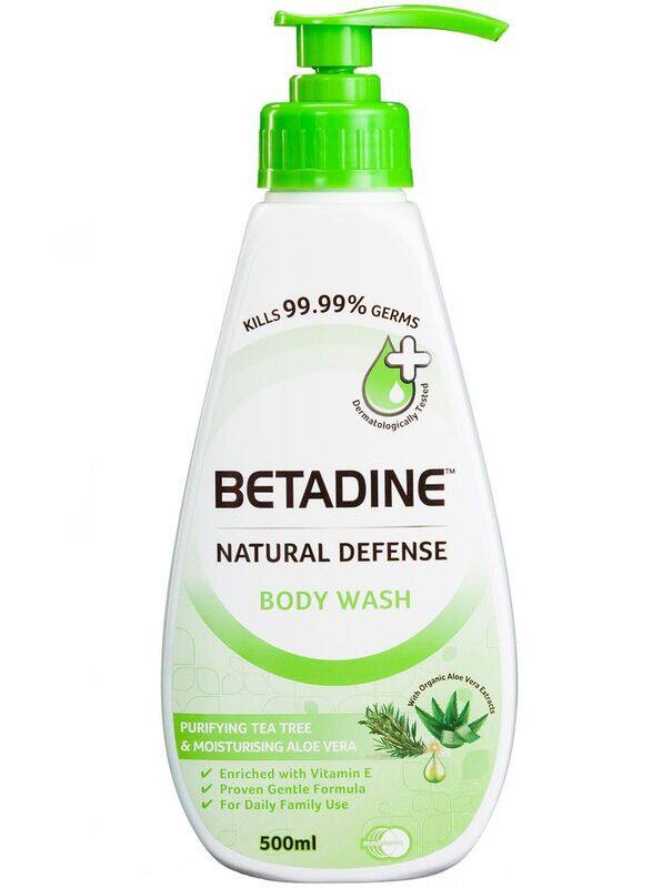 

Betadine Anti Bacterial Natural Defense Body Wash, 500ml