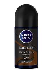 Nivea Deep Black Carbon Espresso Antiperspirant Roll-On, 50ml