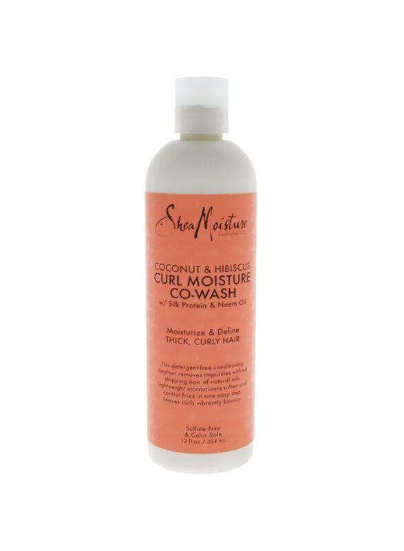 

Shea Moisture Coconut & Hibiscus Curl Moisture Co-Wash Conditioning Cleanser for Curly Hair, 354ml