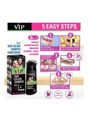 VIP Hair Colour Shampoo, 180ml, Brown