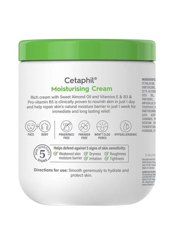 Cetaphil Moisturizing Cream for Very Dry & Sensitive Skin White, 550gm