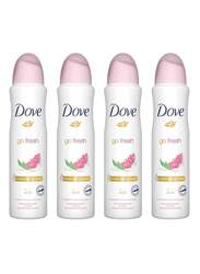 Dove Go Fresh Pomegranate And Lemon Deodorant, 4 x 150ml