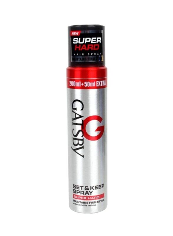 Gatsby Super Hard Set & Keep Hair Spray, 250ml