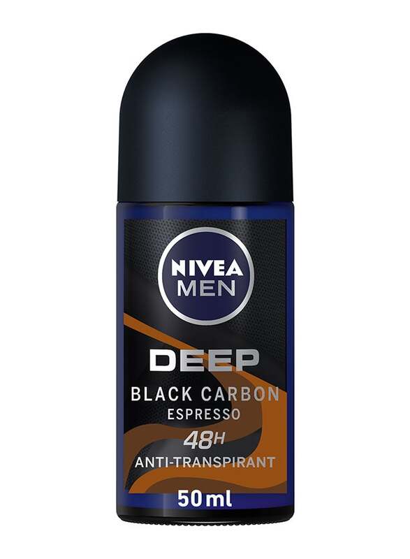 Nivea Deep Black Carbon Espresso Antiperspirant Roll-On, 50ml