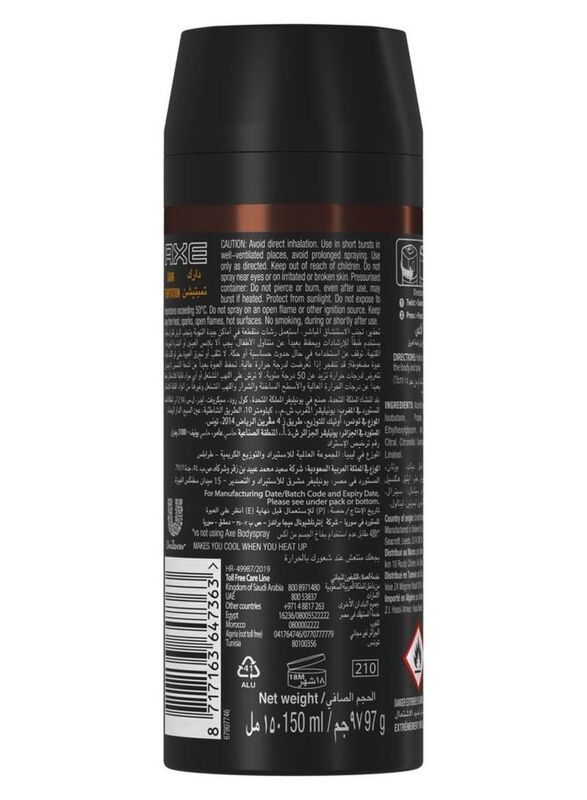 Axe Deo Dark Temptation 48H Fresh Body Spray, 150ml