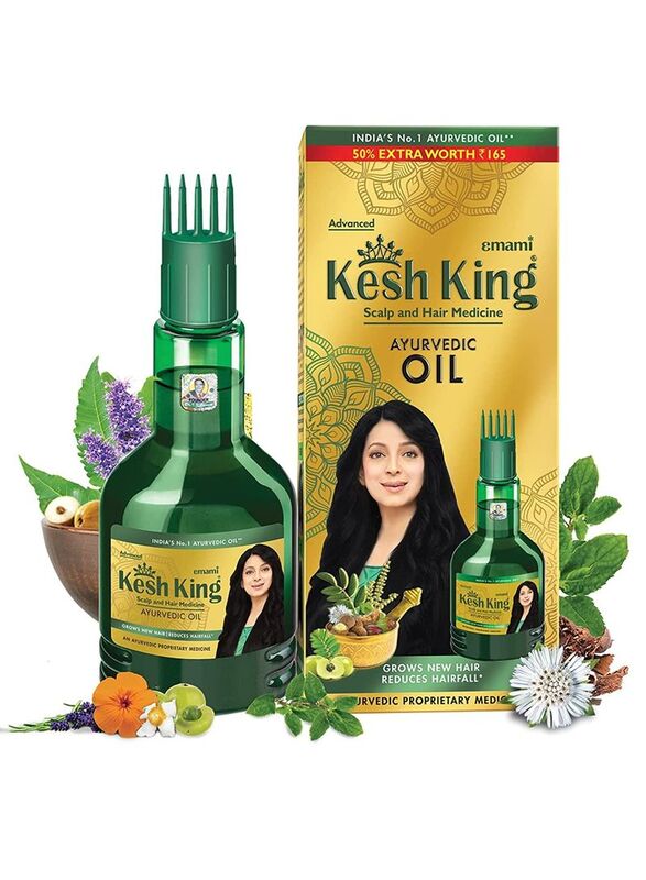 Emami Kesh King Ayurvedic Scalp and Hair Oil, 2 x 100 ml