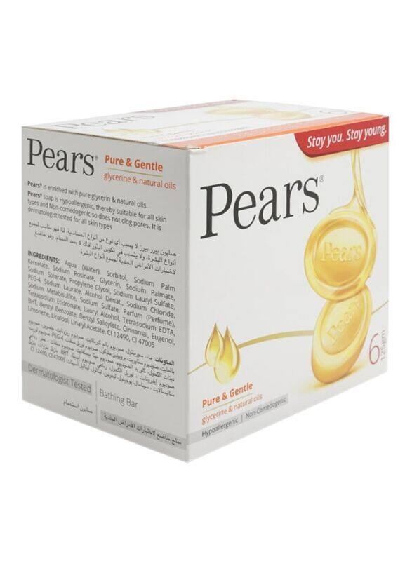 

Pears Pure And Gentle Glycerine Soap, 125gm, 6 Pieces