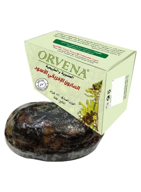 

Orvena African Black Soap, 120gm