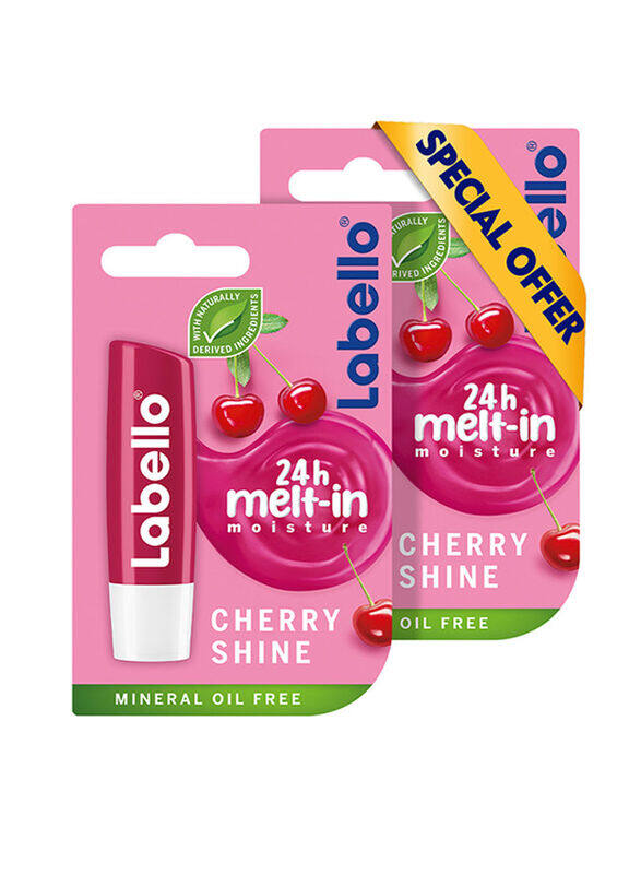 

Labello Moisturizing Lip Balm Cherry Shine, 2x4.8gm