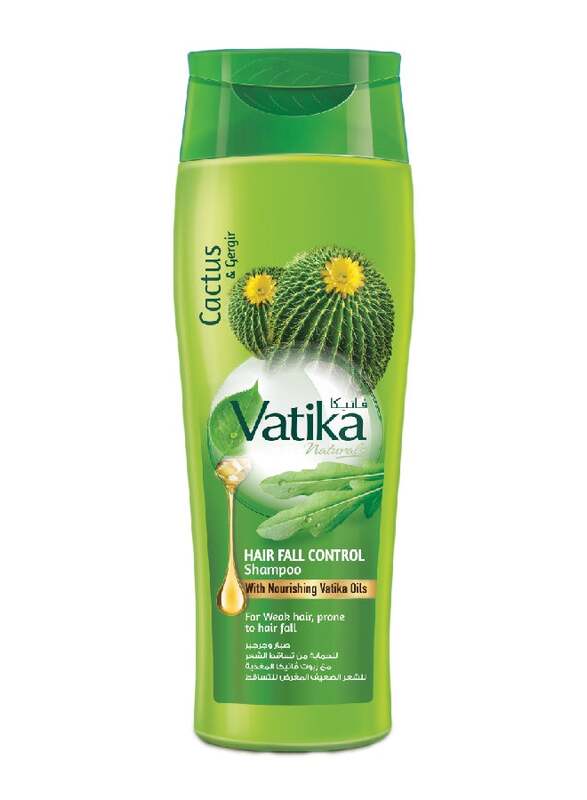 Vatika Hair Fall Control Shampoo with Cactus & Gergir For Weak Hair, 400ml