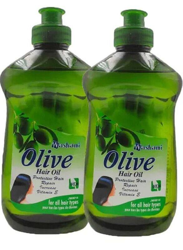 

Washmi Olive Hair Oil for All Hair Type, 250ml, 2 Piece