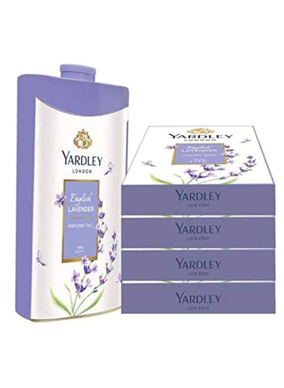 Yardley English Rose Luxury Soap with Perfumed Talc, 100gm, 5 Pieces