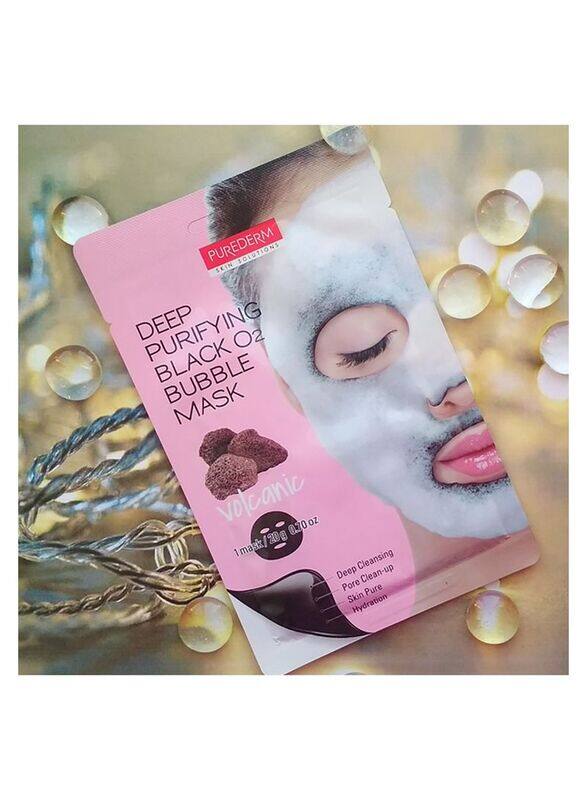 

Purederm Deep Purifying Black O2 Bubble Mask, 1 Mask