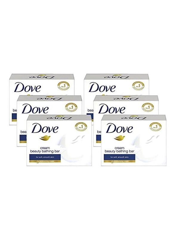 Dove Beauty Cream Bath Soap, 6 x 135gm