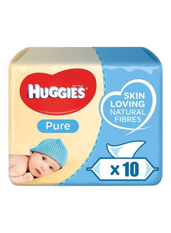 

Huggies 560 Pieces Skin Loving Natural Fibres Wipes for Babies