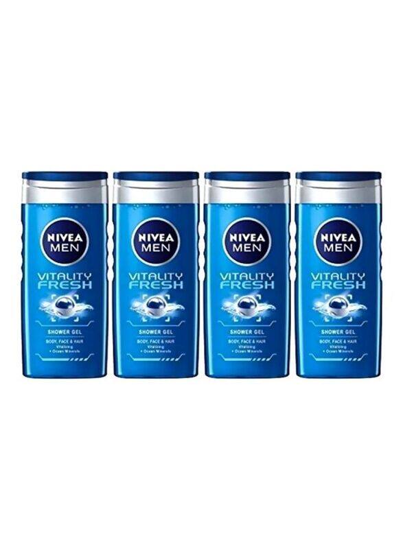 

Nivea Men Vitality Fresh Shower Gel, 4 x 250ml