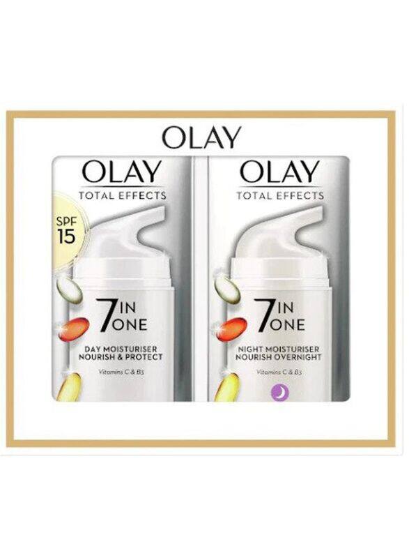 

Olay Total Effects 7-in-One Day & Night Moisturiser Nourish & Protect Cream, 2 x 50ml