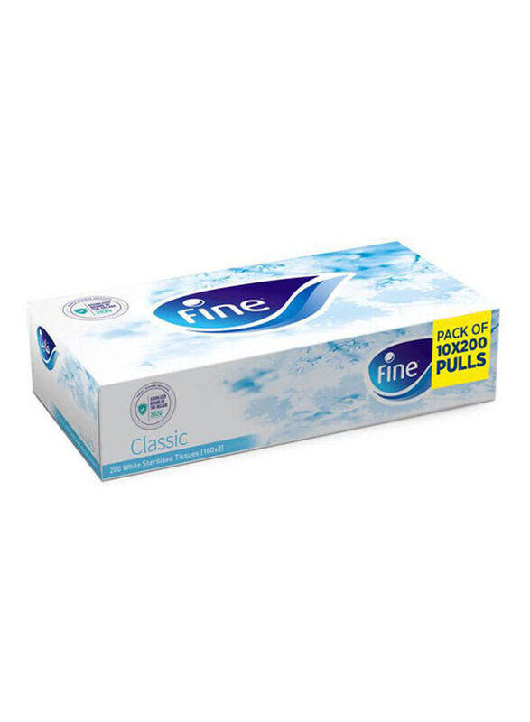 

Fine Facial Tissues Box, 10 x 200 Counts