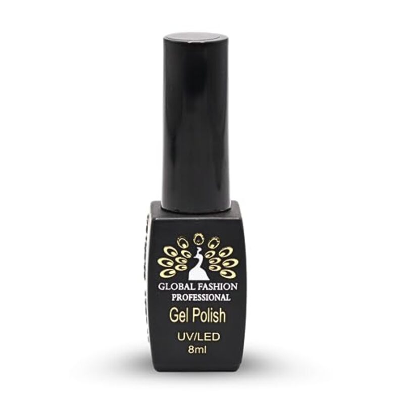 Global Fashion Professional Black Elite Gel Nail Polish, 8ml, 140, Orange