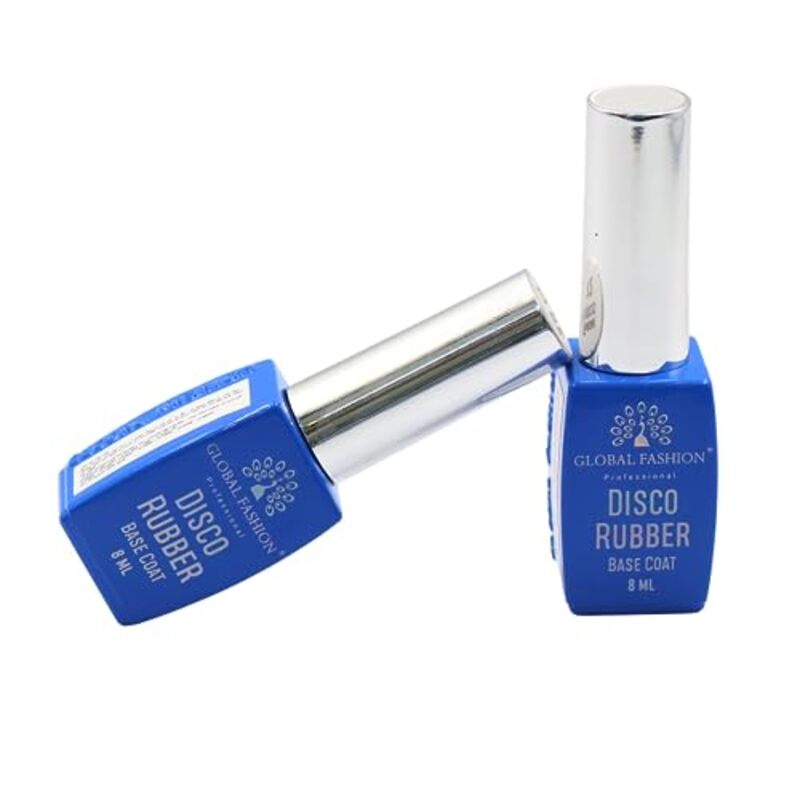 Global Fashion Professional Disco Reflective Rubber Base, 8ml, 11, Silver