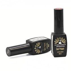 Global Fashion Professional Black Elite Gel Nail Polish, 8ml, 002, Red