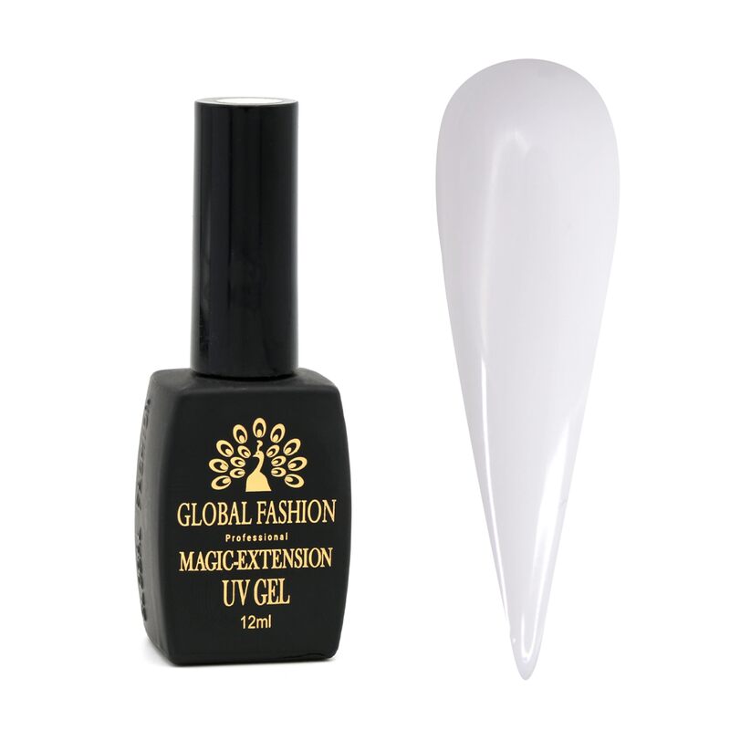 Global Fashion Professional Achieve Stunning Nail Magic Extensions UV Gel, 12ml, 02, White
