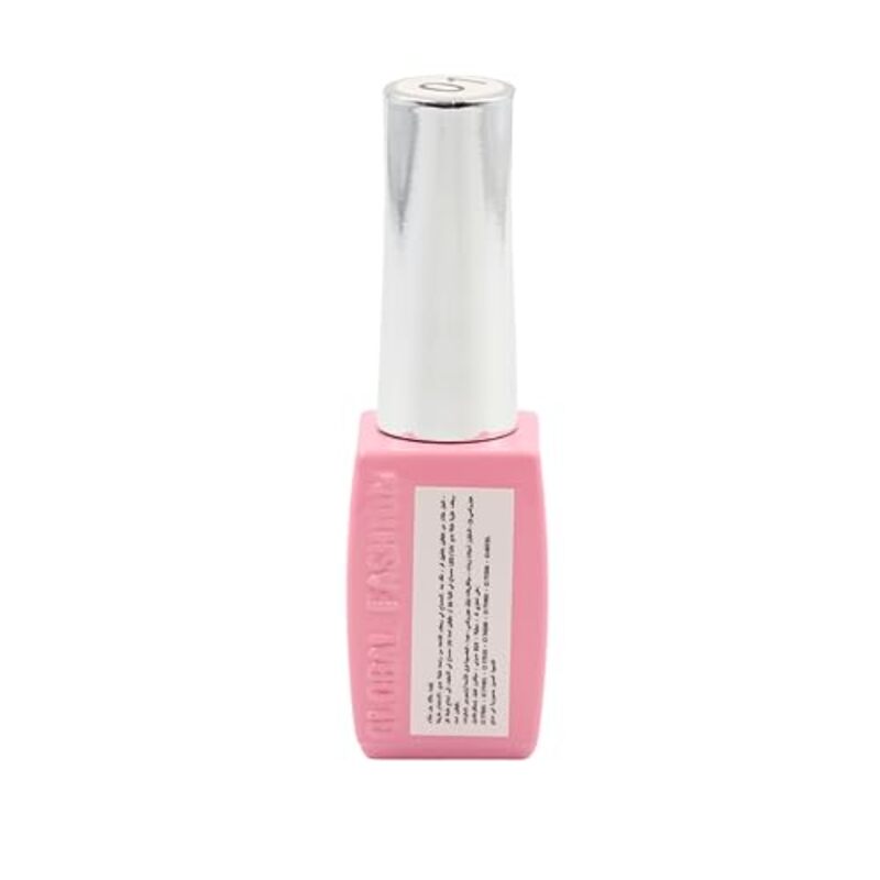 Global Fashion Professional Neon Base Coat Nail Polish, Non-Toxic Nail Treatment Vegan Cruelty Free, 8ml, 09, Pink