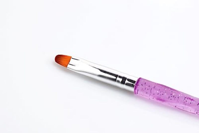 Global Fashion Professional Oval Nail Art Brush, #8, Purple