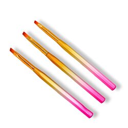 Global Fashion Professional Nail Art Gradient Pen Set, 3 Pieces, Multicolour