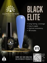 Global Fashion Professional Black Elite Gel Polish, 8ml, 372, Purple