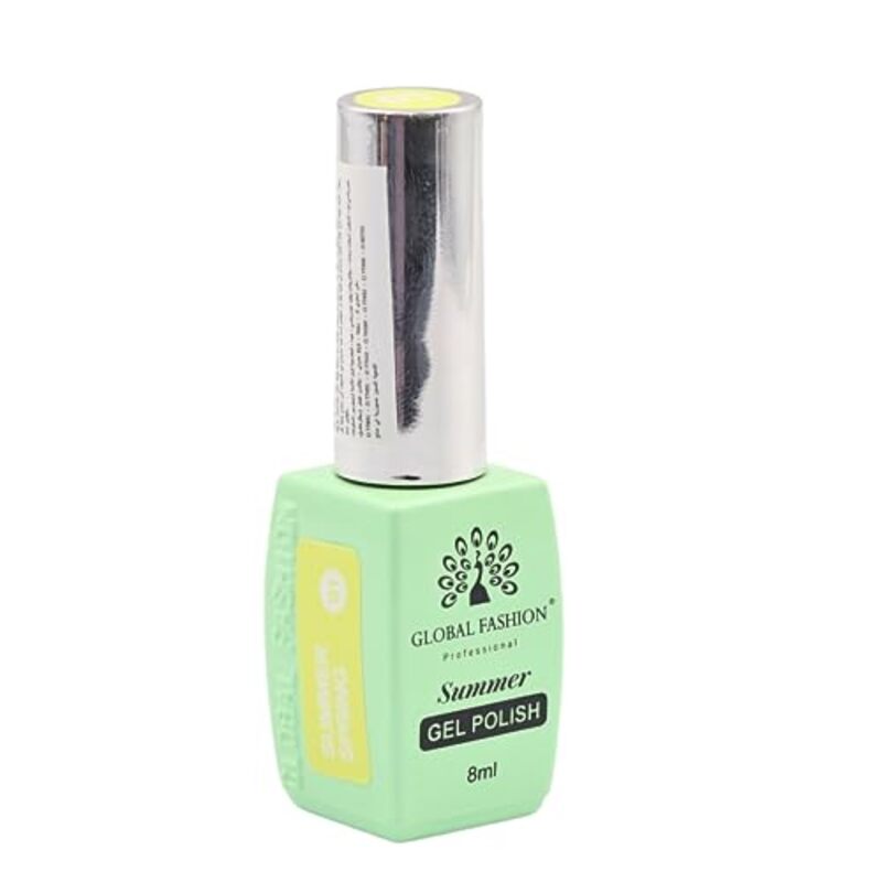 Global Fashion Professional Summer/Spring 36 Colors Collection Gel Nail Polish, Long Lasting Non-Toxic, 8ml, 04, Green