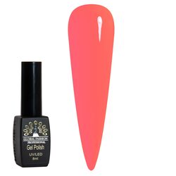 Global Fashion Professional Black Elite Gel Nail Polish, 8ml, 136, Pink