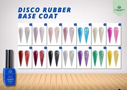 Global Fashion Professional Disco Reflective Rubber Base, 8ml, 12, Purple