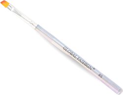 Global Fashion Professional Gel Nail Flat Synthetic Brush, #8, White