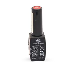 Global Fashion Professional Captivating Cracked Effects Gel Nail Polish, 8ml, No. 06, Red