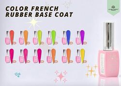 Global Fashion Professional Neon Base Coat Nail Polish, Non-Toxic Nail Treatment Vegan Cruelty Free, 8ml, 03, Green