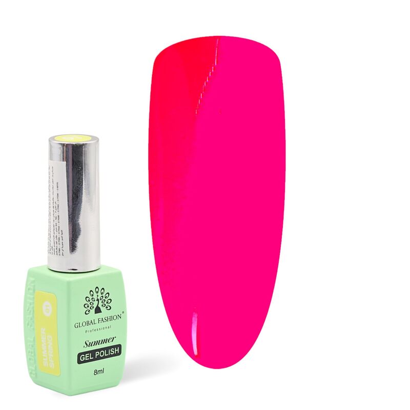 Global Fashion Professional Summer/Spring 36 Colors Collection Gel Nail Polish, Long Lasting Non-Toxic, 8ml, 18, Pink