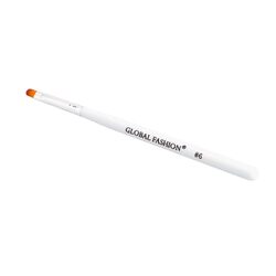 Global Fashion Professional Oval Nail Art Brush, #6, White