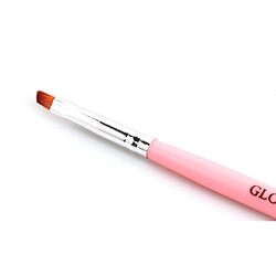 Global Fashion Professional Flat Synthetic Gel Polish Art Nail Brush, Flat Synthetic #4, Pink