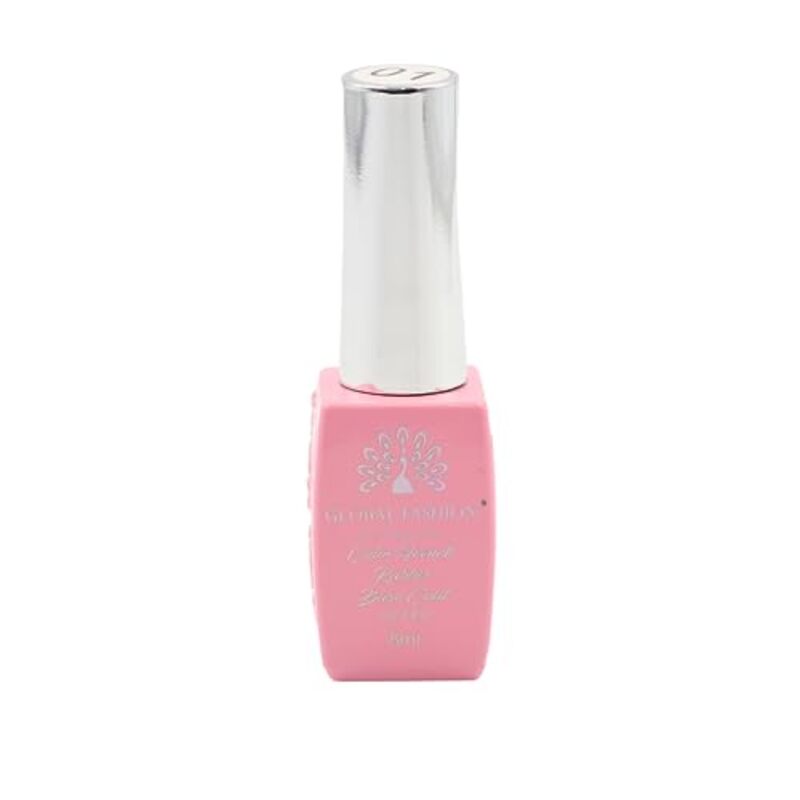 Global Fashion Professional Neon Base Coat Nail Polish, Non-Toxic Nail Treatment Vegan Cruelty Free, 8ml, 07, Pink