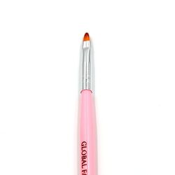 Global Fashion Professional Oval Nail Art Brush, #4, Pink