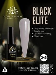 Global Fashion Professional Black Elite Gel Nail Polish, 8ml, 240, Grey